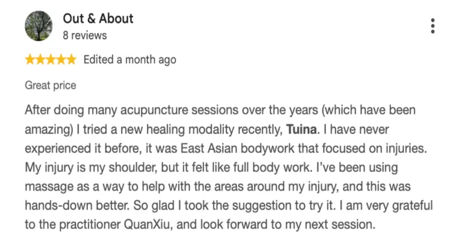 Review for Quanxiu (ChuanShiu) Jin